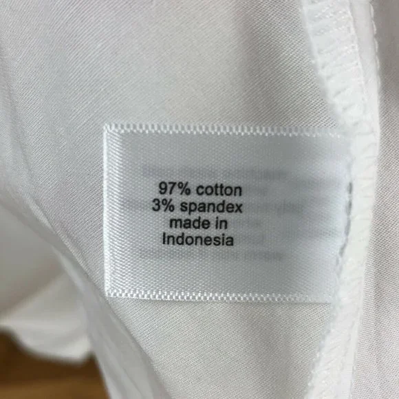 *New Lane Bryant Popover Blouse Top Womens 20 White Ruched Corset Waist Romantic - Picture 8 of 9